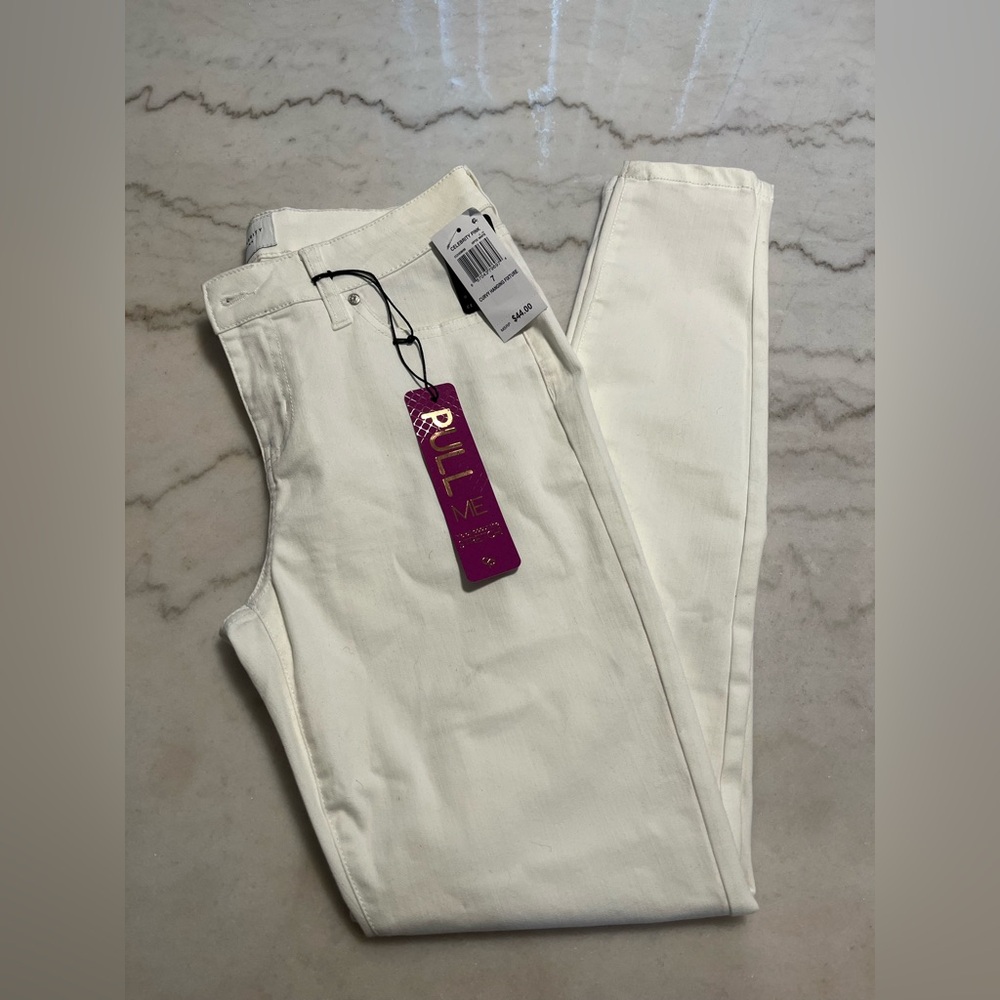 NewCelebrity pinkWomen's Cream Skinny‎ Jeans